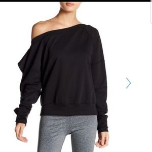 Free people Movement Off Shoulder Black  Sweater